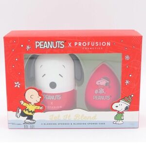 Peanuts x Profusion Let It Blend Makeup Sponge Set with Snoopy Case‎ Gift Kit